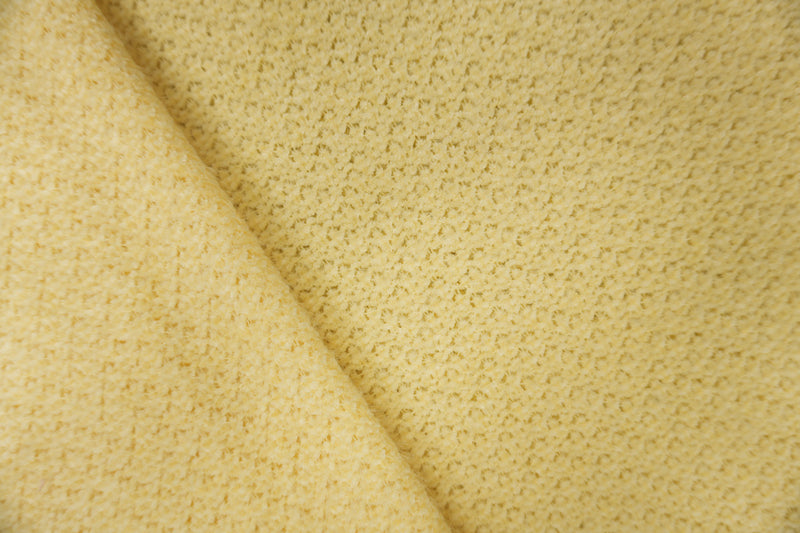 Yellow Poly Nylon Chenille Sweater Knit Fabric