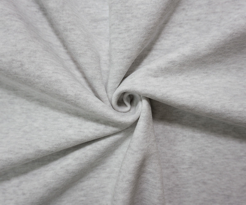 Gray-White 15 oz. Cotton Heavy Sweatshirt Fleece Knit Fabric