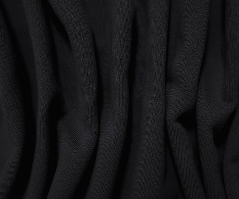 Black 15 oz. Cotton Heavy Sweatshirt Fleece Knit Fabric