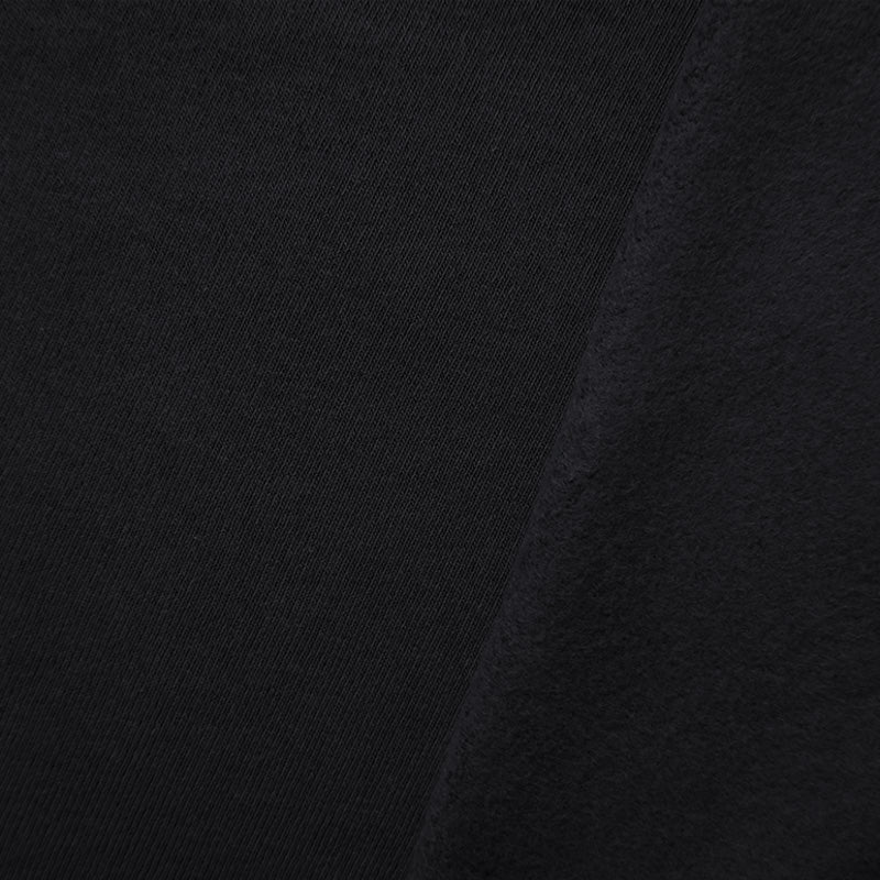 Black 15 oz. Cotton Heavy Sweatshirt Fleece Knit Fabric