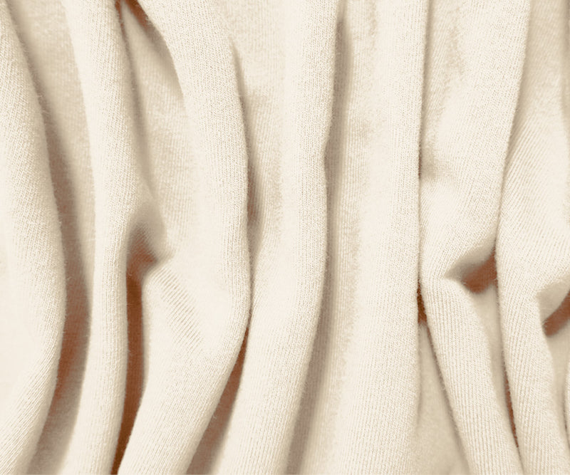 Light Beige 15 oz. Cotton Heavy Sweatshirt Fleece Knit Fabric