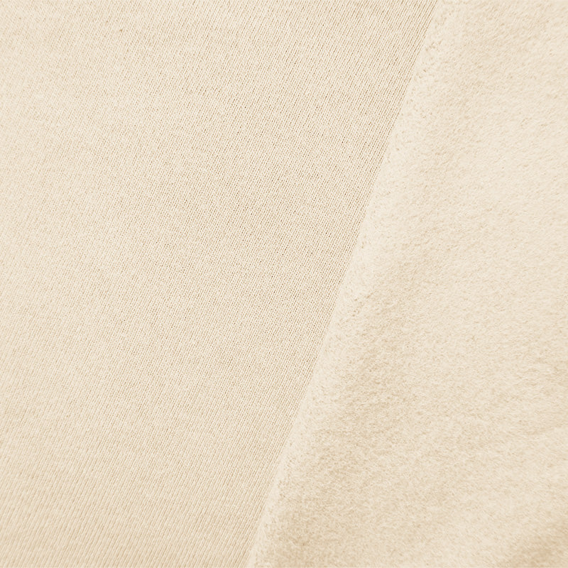 Light Beige 15 oz. Cotton Heavy Sweatshirt Fleece Knit Fabric