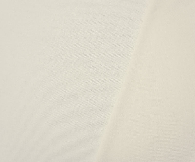Ivory Poly Blend Solid Jersey Sweater Knit Fabric