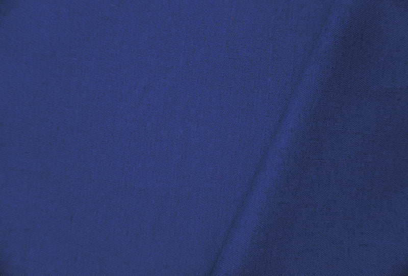 Royal Blue Washed Rayon Linen Solid Reorderable Woven Fabric