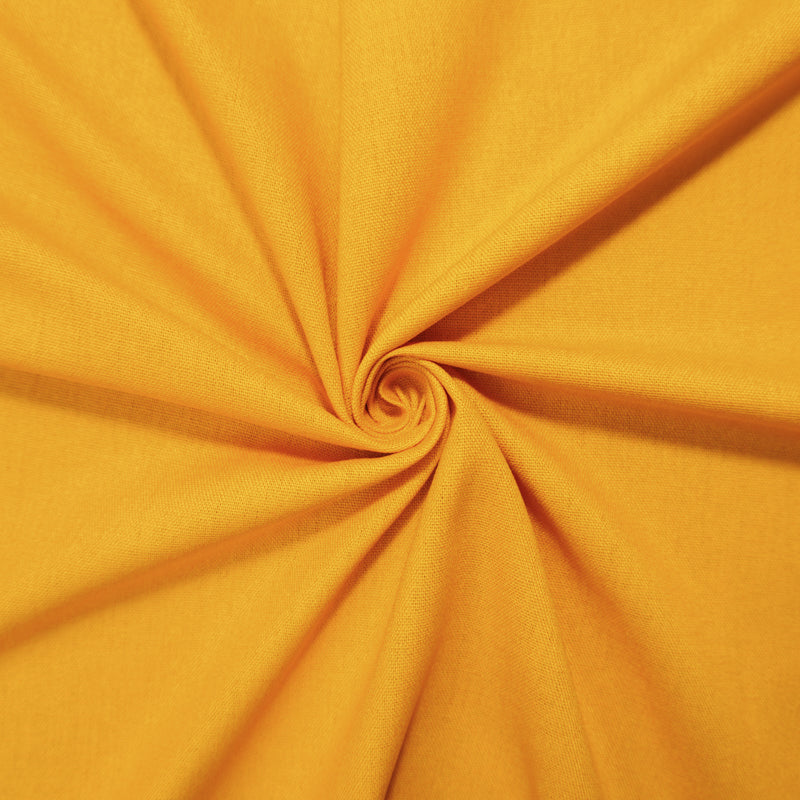 Mustard Yellow Washed Rayon Linen Solid Reorderable Woven Fabric
