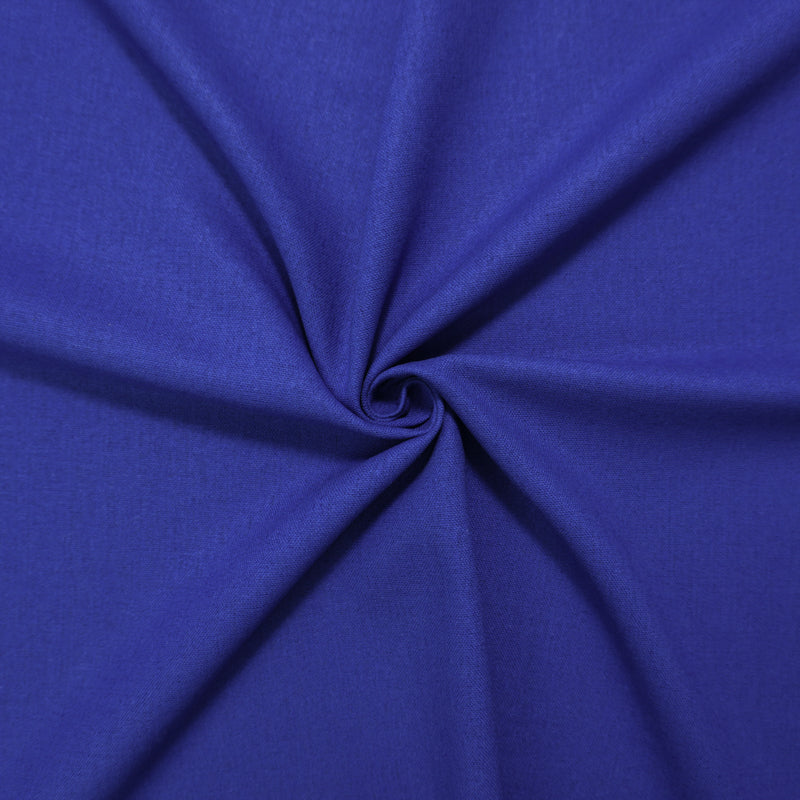 Cobalt Blue Washed Rayon Linen Solid Reorderable Woven Fabric