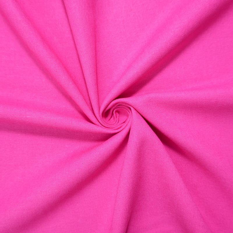 Fuchsia Pink Washed Rayon Linen Solid Reorderable Woven Fabric