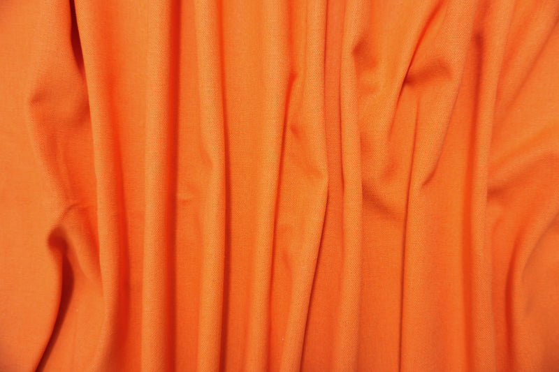 Orange Washed Rayon Linen Solid Reorderable Woven Fabric