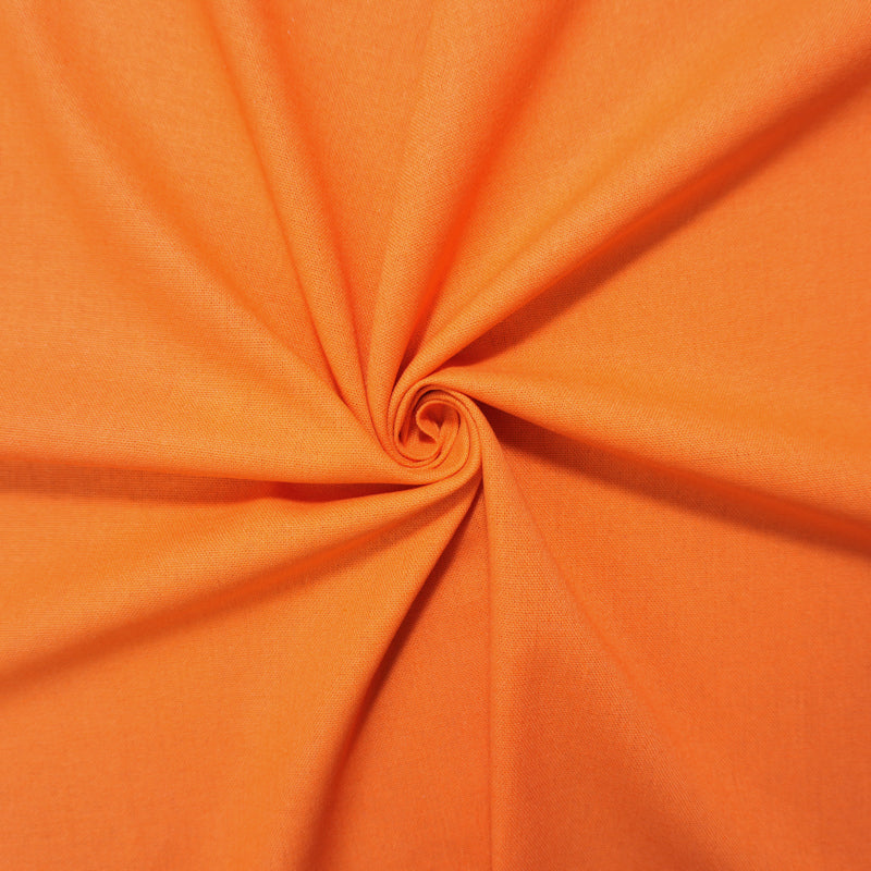 Orange Washed Rayon Linen Solid Reorderable Woven Fabric