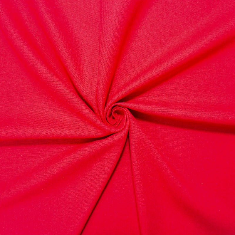 Red Washed Rayon Linen Solid Reorderable Woven Fabric