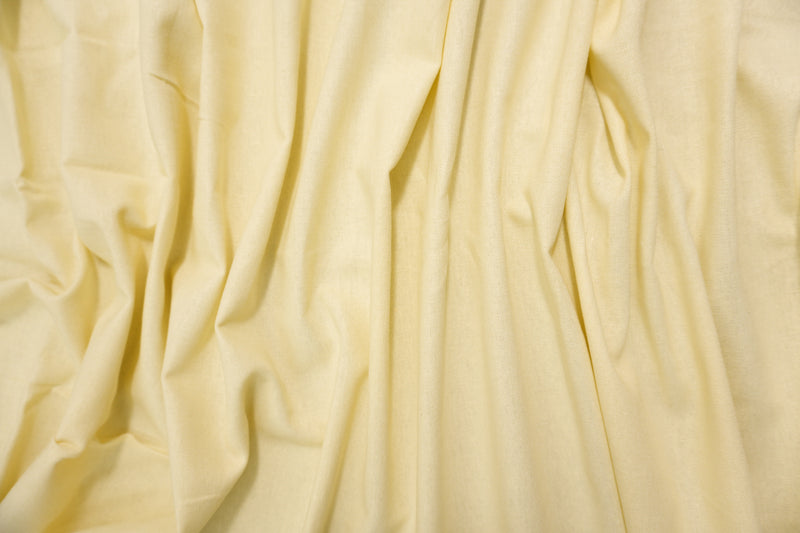 Light Yellow Washed Rayon Linen Solid Reorderable Woven Fabric