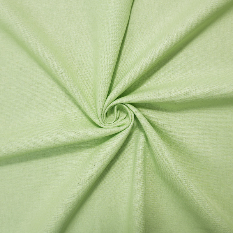Light Lime Green Washed Rayon Linen Solid Reorderable Woven Fabric