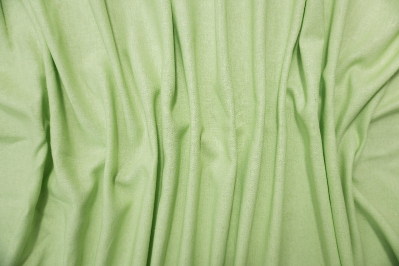 Light Lime Green Washed Rayon Linen Solid Reorderable Woven Fabric