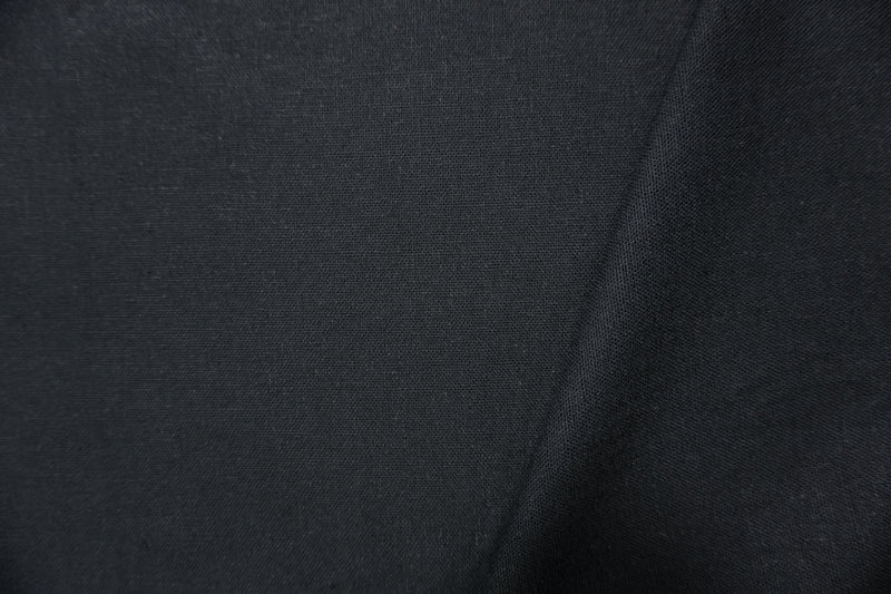Black Washed Rayon Linen Solid Reorderable Woven Fabric