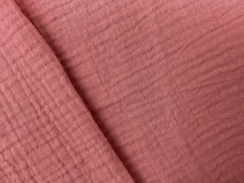 Deep Pink Cotton Solid Double Gauze Reorderable Woven Fabric