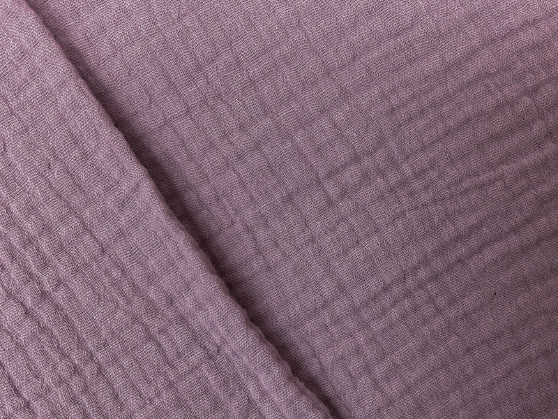 Lavender Purple Cotton Solid Double Gauze Reorderable Woven Fabric