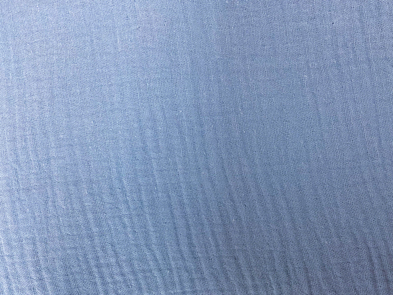 Sky Blue Cotton Solid Double Gauze Reorderable Woven Fabric