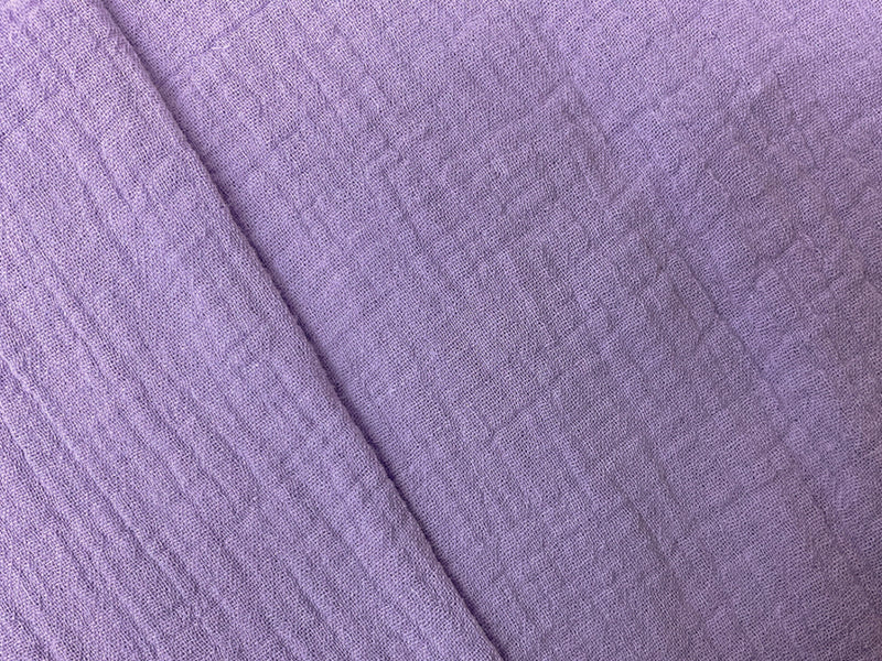 Purple Cotton Solid Double Gauze Reorderable Woven Fabric