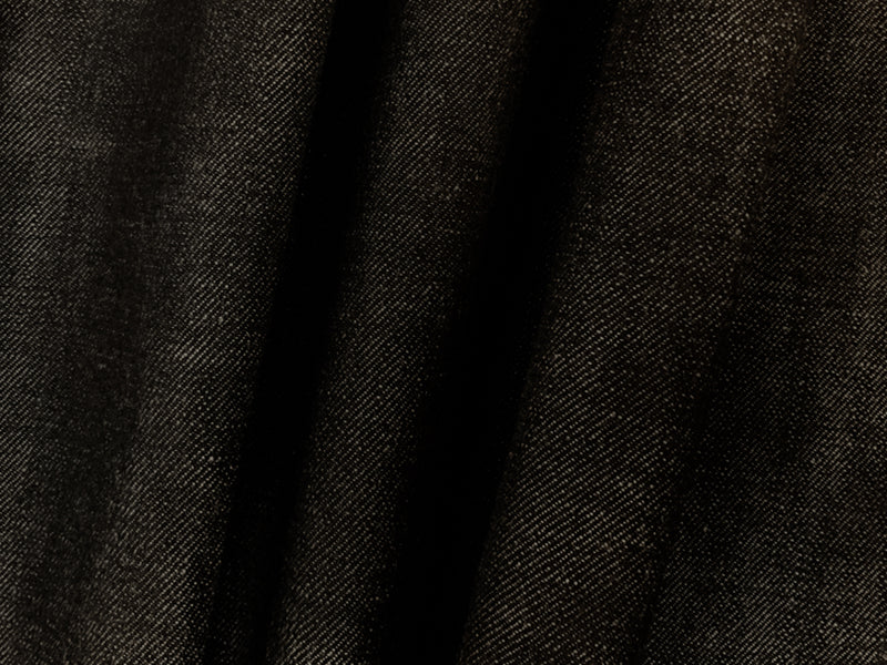 Black 13 oz. Cotton Twill Denim Woven Fabric