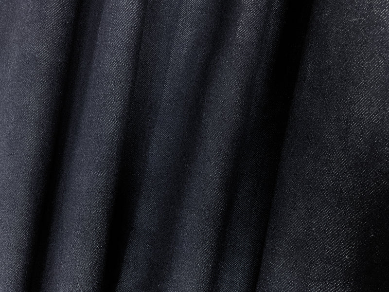 Night Navy Blue 12 oz. Cotton Selvedge Twill Denim Woven Fabric