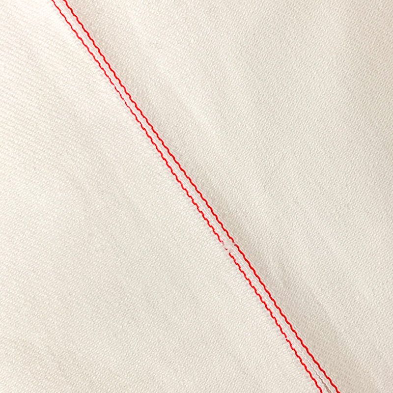 White 9 oz. Cotton Solid Stretch Selvedge Twill Denim Fabric