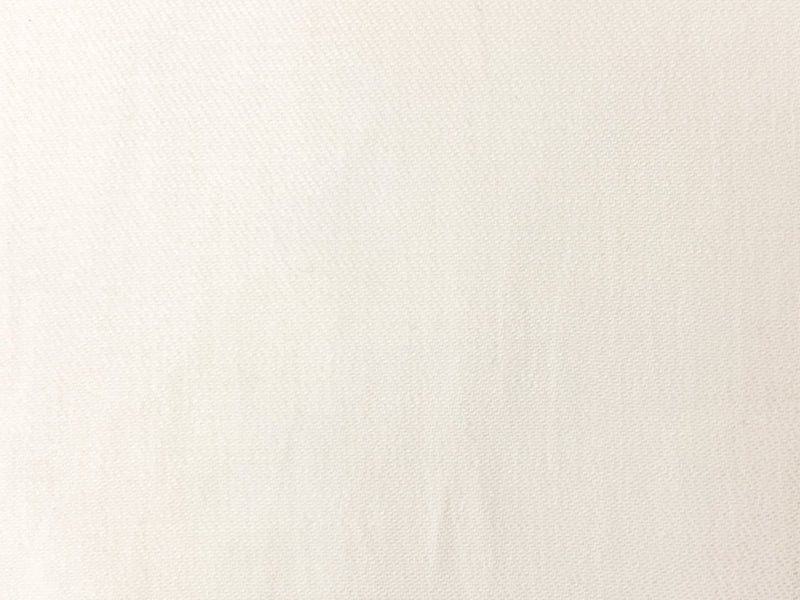 White 9 oz. Cotton Solid Stretch Selvedge Twill Denim Fabric