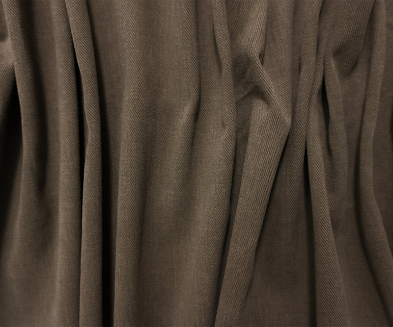 Deep Brown 11 oz. Cotton Solid Brushed Face Bull Denim Woven Fabric