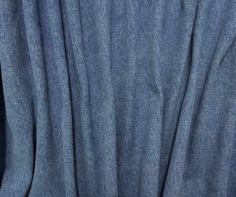 Blue 14 oz. Stonewash Cotton Slub Twill Denim Woven Fabric