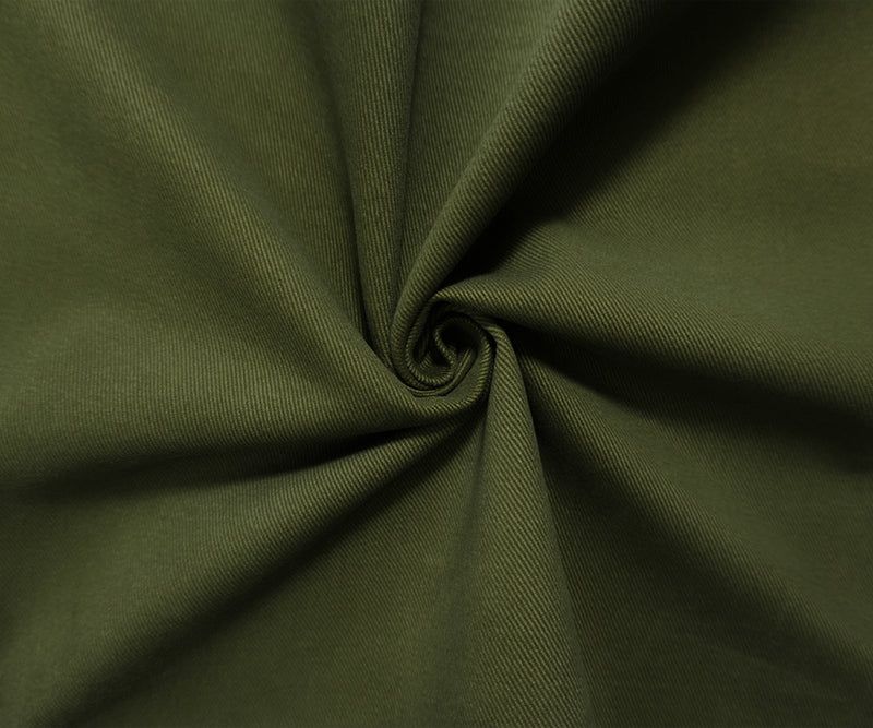 Green 11 oz. Cotton Solid Brushed Face Bull Denim Woven Fabric