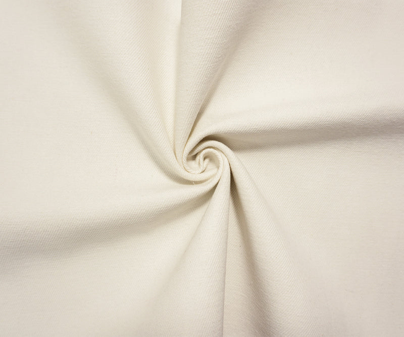 Ivory 12 oz. Cotton Solid Bull Denim Woven Fabric