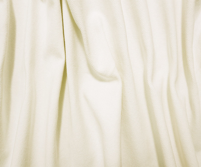 White 14 oz. Cotton Solid Twill Denim Woven Fabric