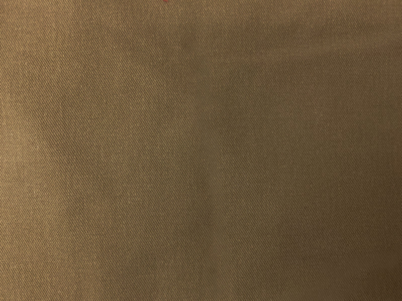 Warm Brown 11 oz. Cotton Brushed Face Bull Denim Woven Fabric