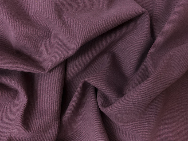 Purple 11 oz. Cotton Brushed Face Bull Denim Woven Fabric