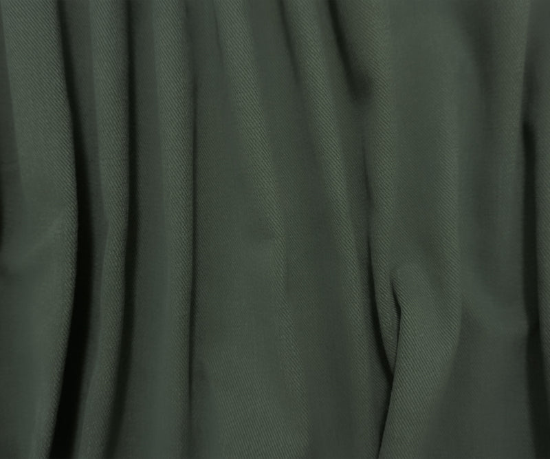 Deep Green 11 oz. Cotton Brushed Face Bull Denim Woven Fabric