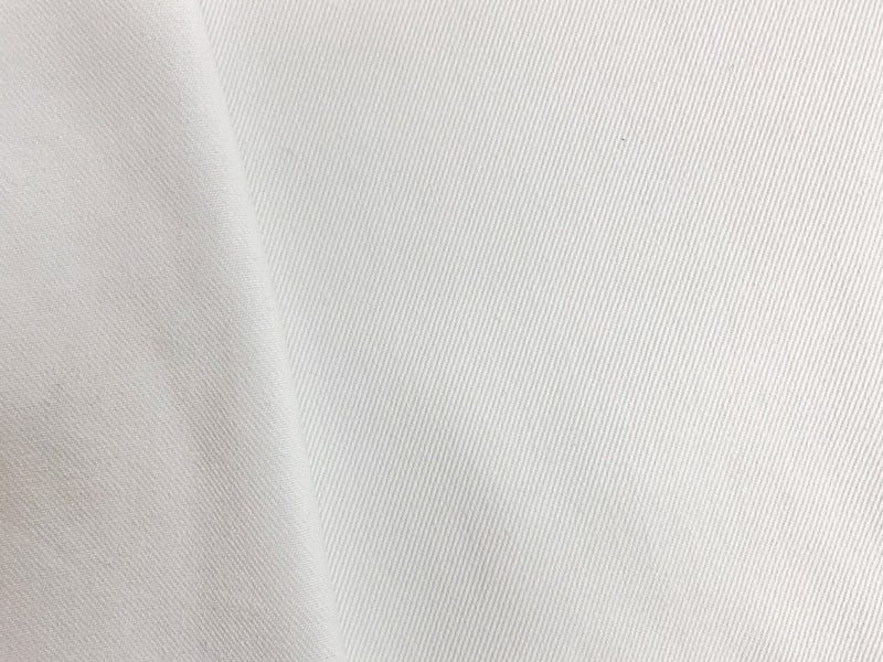 White 10 oz. Cotton Solid Bull Denim Woven Fabric