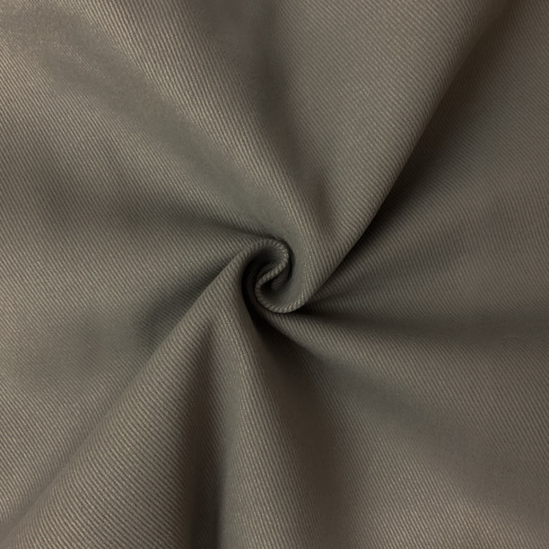 Taupe Gray 11 oz. Cotton Brushed Face Bull Denim Woven Fabric