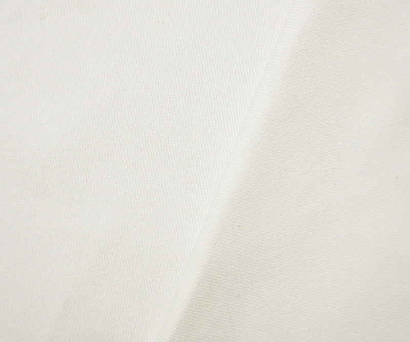 White 11 oz. Cotton Solid Twill Bull Denim Woven Fabric