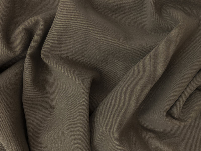 Brown-Gray 11 oz. Cotton Brushed Face Bull Denim Woven Fabric