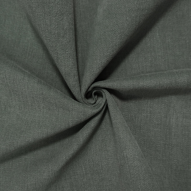 Deep Green 11 oz. Cotton Brushed Face Bull Denim Woven Fabric