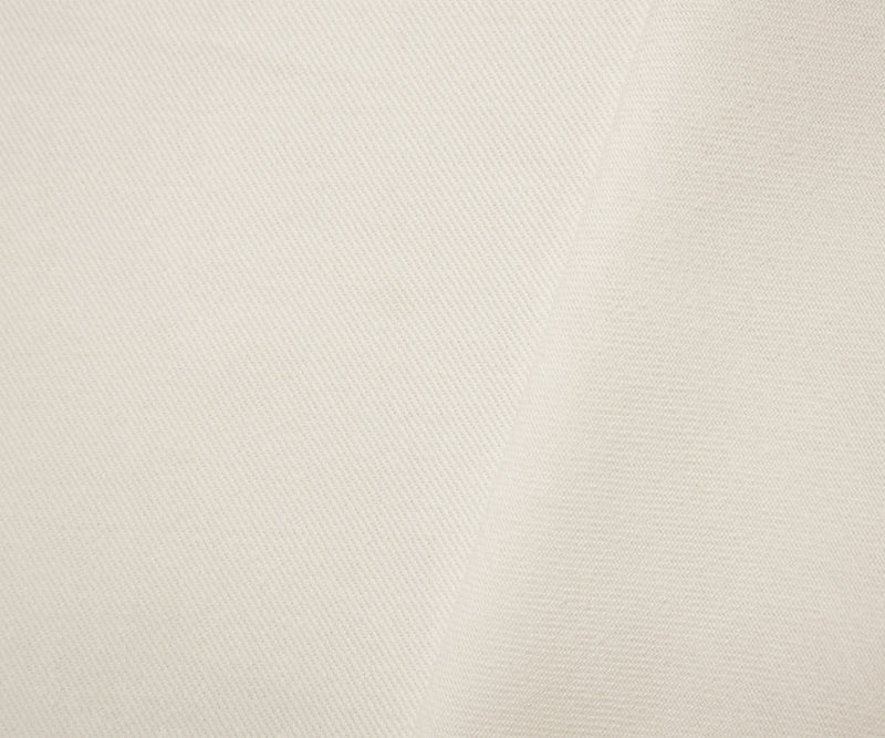 Cream White 10 oz. Cotton Solid Bull Denim Twill Woven Fabric