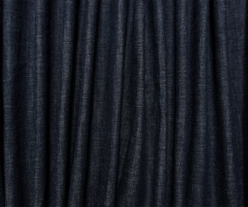 Midnight Navy Blue 9 oz. Cotton Slub Twill Denim Woven Fabric