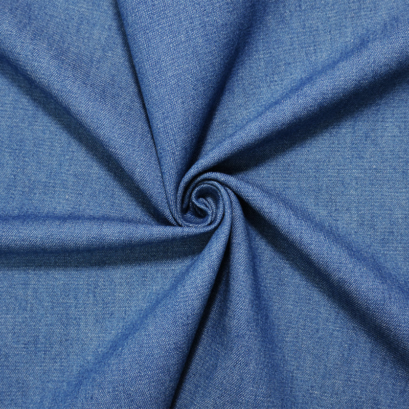 Blue Cotton 6 oz. Twill Chambray Denim Woven Fabric