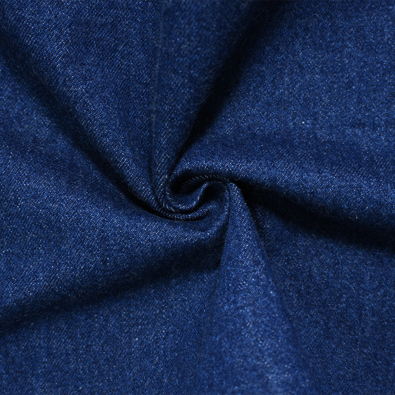 Deep Indigo 14 oz. Washed Cotton Twill Denim Woven Fabric