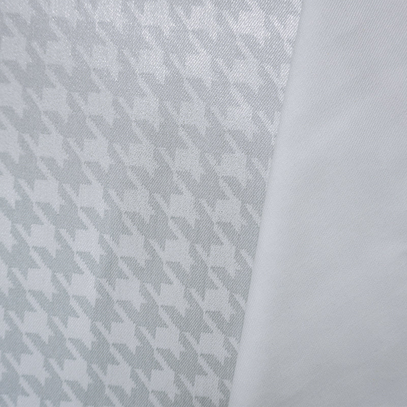 Silver-Gray 9 oz. Candiani Houndstooth Print Cotton Denim Fabric