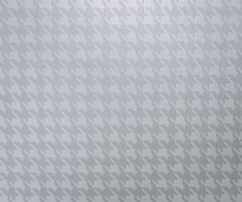 Silver-Gray 9 oz. Candiani Houndstooth Print Cotton Denim Fabric