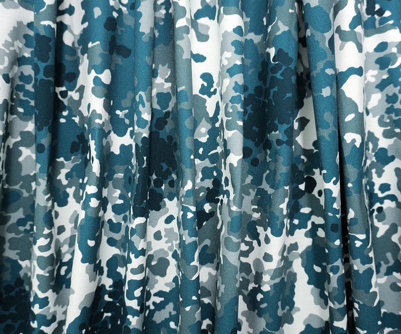 Gray-Multi 6.6 oz Famous Denim Co. Camo Print Cotton Denim Fabric