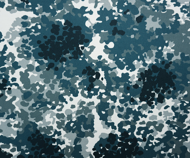 Gray-Multi 6.6 oz Famous Denim Co. Camo Print Cotton Denim Fabric