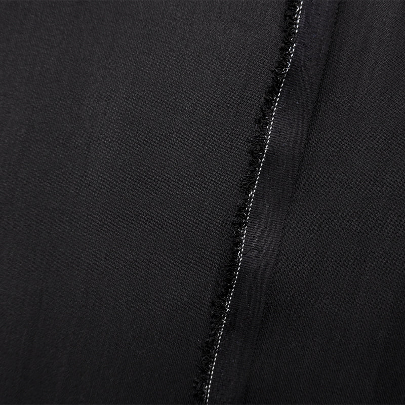 Night Black 9.5 oz. Candiani Cotton Blend Stretch Denim Fabric