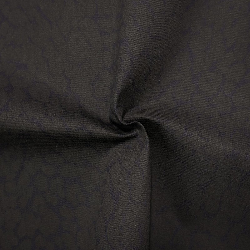Black-Green 7.5 oz Poly Blend Leopard Stretch Print Denim Fabric