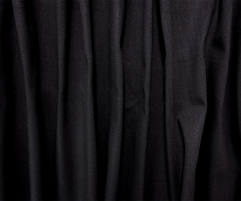 Black 9.5 oz. Cotton Blend Stretch Denim Twill Woven Fabric